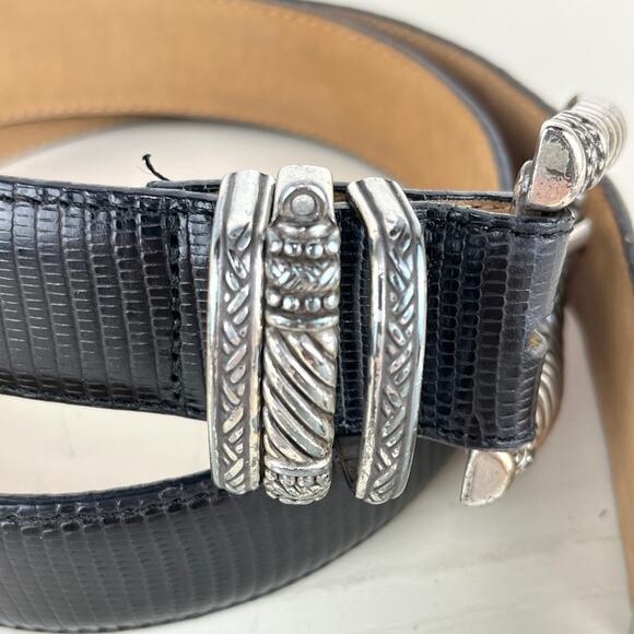 Brighton Museum Collection Roman Warrior Black Leather Belt Size M - Picture 2 of 5